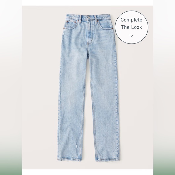 Abercrombie 90s Straight Jeans Ultra High Rise - Picture 1 of 5